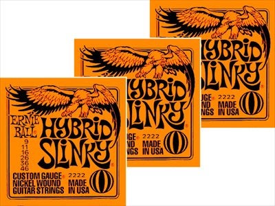 3個セット アーニーボール ERNIE BALL .009-.046 ハイブリット