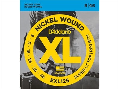 ダダリオ D'Addario .009-.046 Super Light Top/Reg Bottom EXL-125