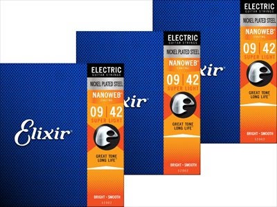 3個セット エリクサー ELIXIR NANOWEB .009-.042 スーパーライト通販