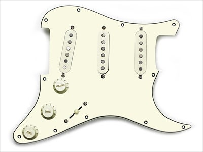配線済ピックガードアッセンブリー 62STタイプ 11点止 パーチメント