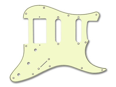 ピックガード ストラトタイプ S-S-H 62タイプ ミントグリーン3P通販