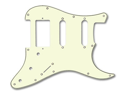 ピックガード ストラトタイプ S-S-H 62タイプ ミントアイボリー3P通販