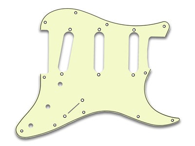 ピックガード ストラトタイプ S-S-S 72タイプ クリームホワイトパール
