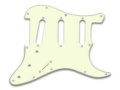 ピックガード ストラトタイプ S-S-S 72タイプ ミントアイボリー3P通販