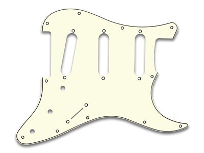 ピックガード ストラトタイプ S-S-S 62タイプ ミントアイボリー3P通販