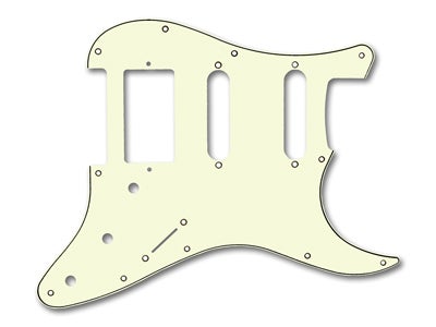 ピックガード ストラトタイプ S-S-H 72タイプ ミントアイボリー3P通販