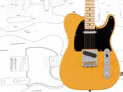 Fender テレキャスターシンライン スタイル製図通販 | ギターワークス