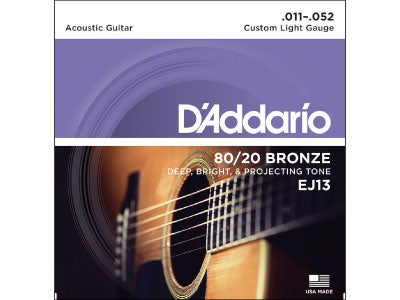 ダダリオ D'Addario .011-.052 アコースティック弦80/20Bronze Custom