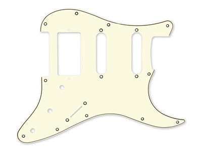 ピックガード ストラトタイプ S-S-H 62タイプ パーチメントホワイト3P